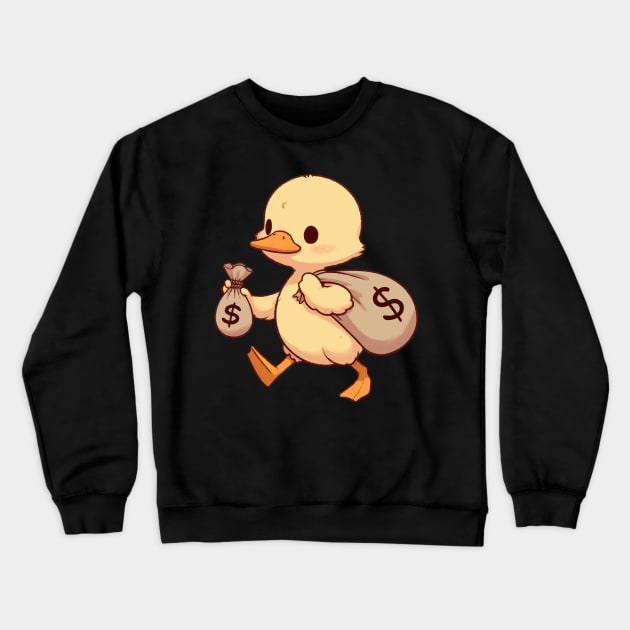 cute robber duck Crewneck Sweatshirt by fikriamrullah